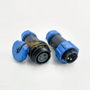防水连接器 SP21 系列 5 针圆形公插头和母插座直插式 SP21-5 针连接器