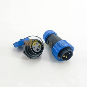 Waterproof Plug and Socket SP21 Series IP68 5 Pin Male Plug & Female socket Rear-nut Mount Straight Aviation Connector