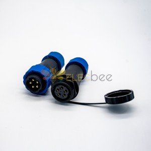 Elecbee IP68 Series Waterproof Circular Male Plug & Female Socket In-Line Type SP21-5 Pins Connector