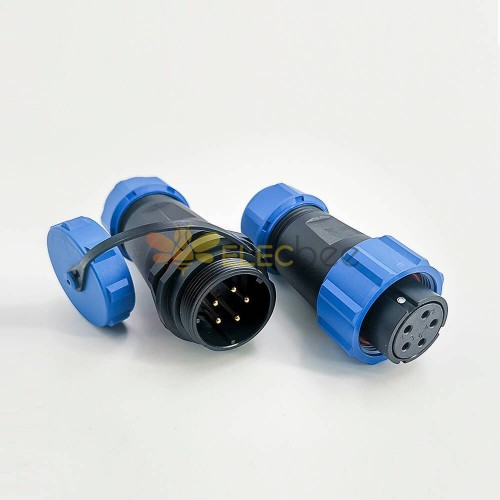 Elecbee SP 21 连接器 IP68 防水连接器 5 针直插母插头和公插座 SP21-5 针连接器