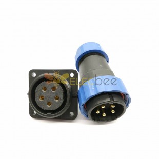 Plug SP29 5 pin Plug Straight &Socket 4 Hole Flange