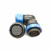 Waterproof Connector SP29 24Pin Plug Angled & Socket Rear-nut Mount