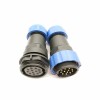 Waterproof Plug SP29 12 pin Straight Plug&Socket In-Line Type