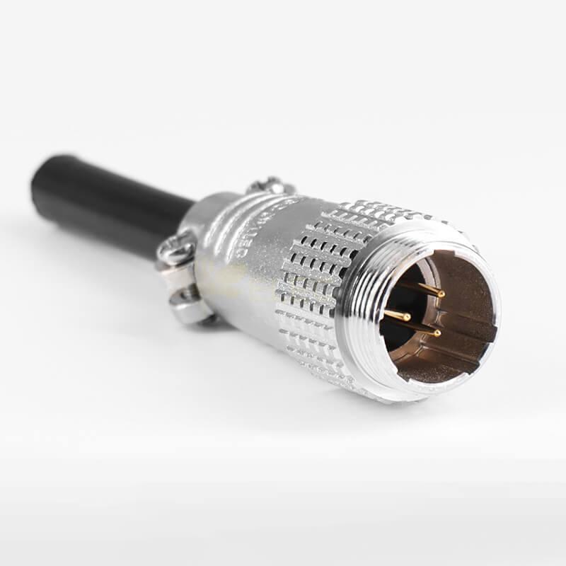 TP12 3 Pin Aviation Connector Male Female Straight Metal Wiring Aviation Solder Cup For Cable