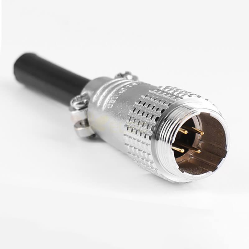 TP12 4 Pin Aviation Connector Male Female Straight Metal Wiring Aviation Solder Cup For Cable