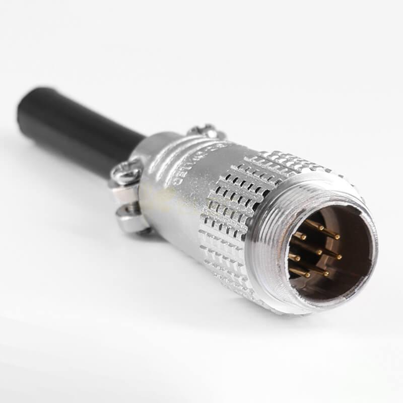 TP12 8 Pin Aviation Connector Male Female Straight Metal Wiring Aviation Solder Cup For Cable