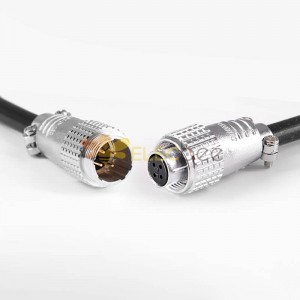 TP12 4 Pin Aviation Connector Male Female Straight Metal Wiring Aviation Solder Cup For Cable