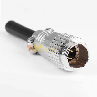 TP12 4 Pin Connector Aviation Plug Male Round Solder Connector For Cable