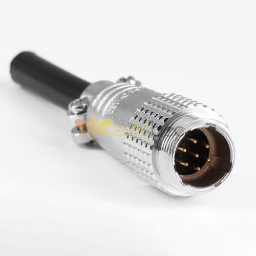 TP12 7-poliger Stecker Aviation Plug Male Round Solder Connector für Kabel