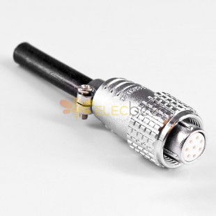TP12 Aviation Plug 8 Pin Female Straight Connector Metal Shell Solder Type For Cable