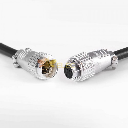 12 Pin Plug Male and Female Docking Cable Connector TP20 Straight Cable Plug