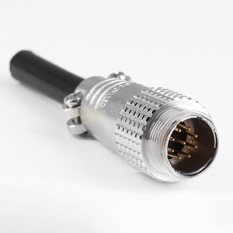 TP20 9 Pin Aviation Connectors Male and Female Docking Cable Connector Straight Metal