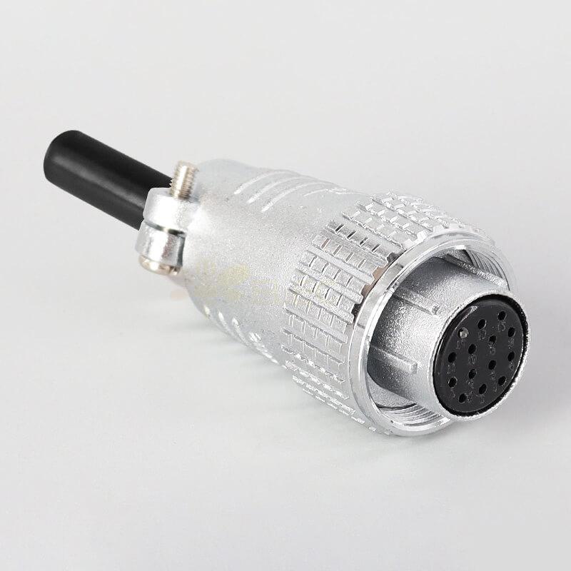 TP20 14 Pin Aviation Connector 4 Hole Flange Mount Straight Female Male Solder Cup