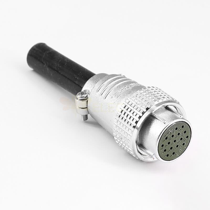 TP24 17 Pin Aviation Connectors Male and Female Docking Cable Connector Straight Metal