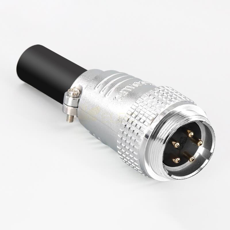 TP28 5 Pin Male and Female Docking Cable Connector Straight Metal Circular Connector