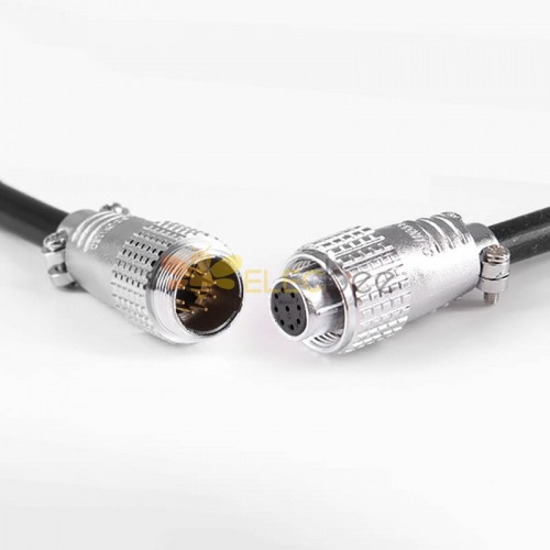 Aviation Connectors TP16 9 Pin Male and Female Docking Cable Connector Straight Metal Connector