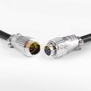 Aviation Plug TP16 6 Core Aviation Connector Male and Female Straight Metal Wiring