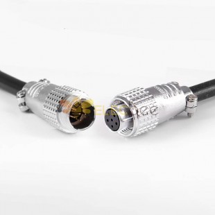 Aviation Plug TP20 6 Core Connector Mâle et Femelle Câblage Métallique Droit