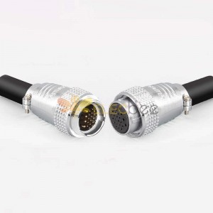 Circular Connector TP28 24 Pin Male and Female Docking Cable Connector Straight Metal