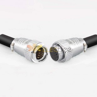 Circular Connector TP28 24 Pin Male and Female Docking Cable Connector Straight Metal