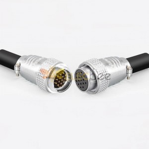 Metal Docking Cable Connector TP28 17 Pin Male and Female Aviation Connectors Straight