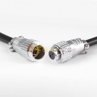 Connecteurs d'aviation TP16 à 2 broches connecteur de câble d'amarrage mâle et femelle connecteur en métal droit