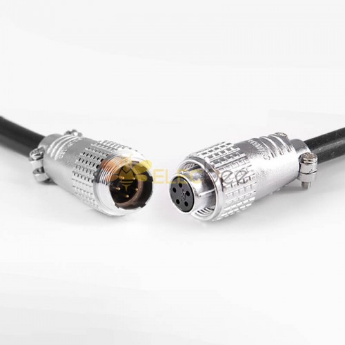 TP16 5 핀 커넥터 암수 도킹 케이블 커넥터 직선형 금속 원형 커넥터