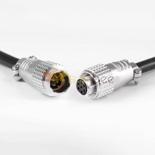 TP16 7芯公母连接器对接款航空连接器焊线式插头