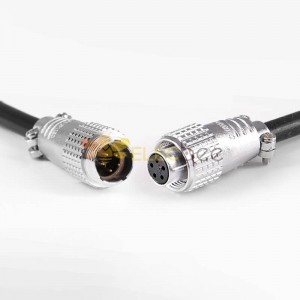 Connecteur de câble d'accueil mâle et femelle TP20 5 broches connecteur circulaire en métal droit