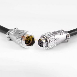 TP20 7芯公母連接器對接款航空連接器銲線式插頭