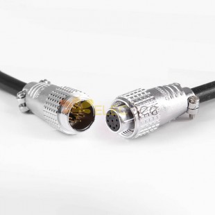 Connecteurs d'aviation TP20 à 9 broches connecteur de câble d'amarrage mâle et femelle en métal droit