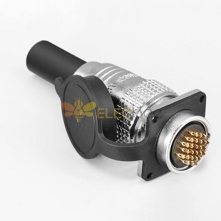 TP28 26 Pin Aviation Connector Female Male Connector Solder Cup 4 Hole Flange Mount Straight
