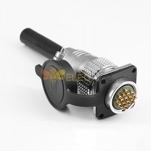 Wire to Panel Connector TP24 15 Pin Female Plug and Male Socket 4 Hole Flange Straight Connector