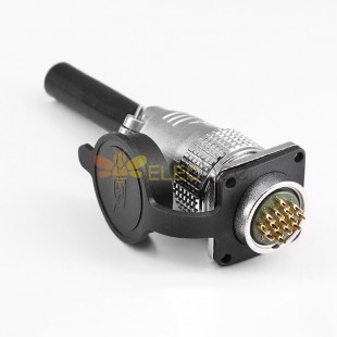 Wire to Panel Connector TP24 15 Pin Female Plug and Male Socket 4 Hole Flange Straight Connector