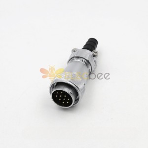 10pin TI Male Plug with cable clamping plates WF24 Straight Plug Waterproof Connector
