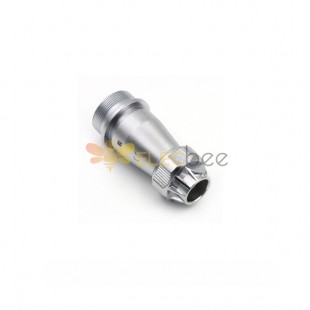 9pin Female Jack WF24 Straight Jack with metal clamping-nut Aviation Waterproof Connector ZE Jack