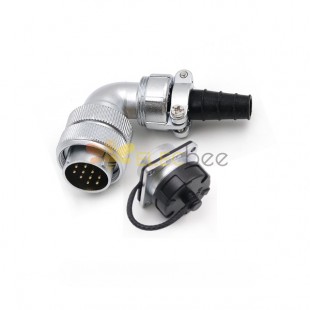Aviation Waterproof Connector WF24-10pin TV+Z Male Plug and Female Socket Right Angle Type Connector