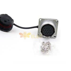 Female Receptacle Z WF24-19pin Square Flange Mount Aviation Waterproof Connector