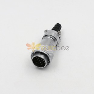 Male Plug 19pin IP65 Plug with Straight cable cable Clamping plates WF24 TI Plug Waterproof Connector