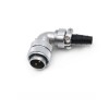 Male Plug 2pin IP65 Plug with Angled back shell and cable Clamping plates WF24 TV Plug Waterproof Connector