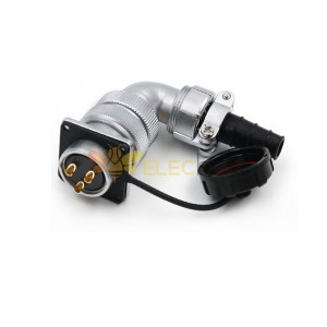 Male Plug and Female Jack Connector 3pin Bending Right Angle TV/Z WF24 Aviation Waterproof Connector