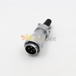 Straight Male Plug with cable clamping plates WF24-4pin TI Aviation Waterproof Connector