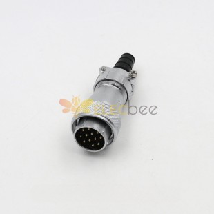 WF24/12pin Straight Plug TI Male Plug with cable clamping plates Aviation Connector