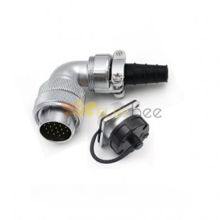WF24/19pin Male Plug and Female Jack TV/Z Bending Right Angle Circular Connector