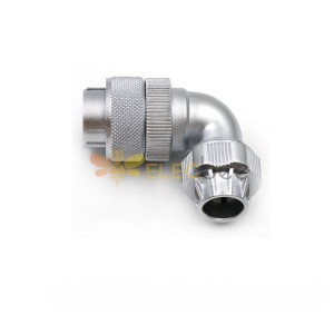 WF24/4pin Plug TU Male Plug with Angled back shell and Metal Clamping-nut Aviation Connector