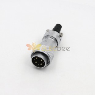 WF24-9pin Aviation Straight Plug with cable clamping plates TI Male Plug Connector