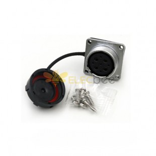 WF24/9pin Square Flange Mount Female Z Receptacle Aviation Connector