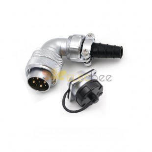 WF24-9pin TV/Z Bending Right Angle Circular Connector Male Plug and Female Socket Connector
