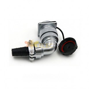 Aviation Waterproof Connector WF28/4pin TV/Z Bending Right Angle Male Plug and Female Receptacle