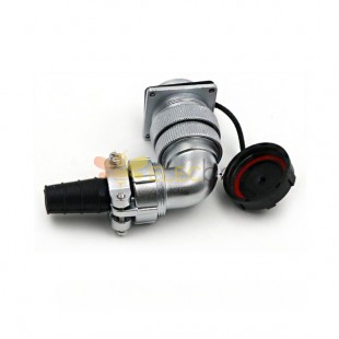 Male Plug and Female Jack Connector 10pin Bending Right Angle TV/Z WF28 Circular Waterproof Connector